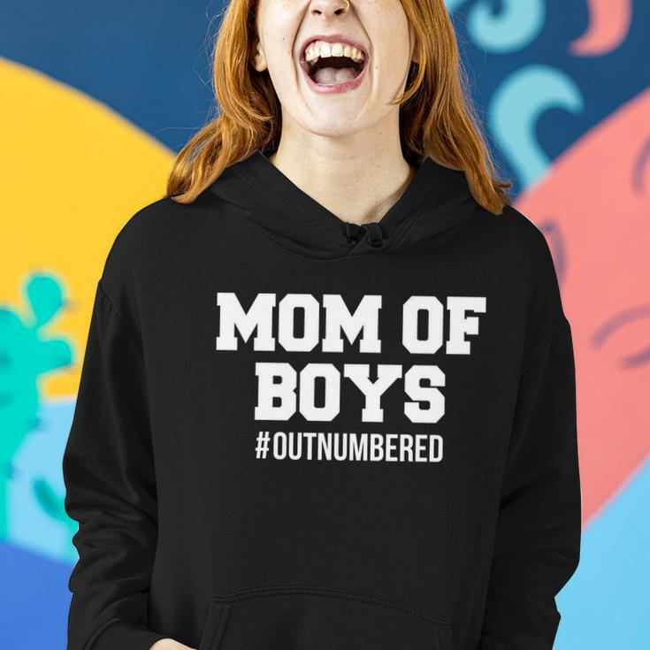 Mom Of Boys Hashtag Out Numbered Tshirt Women Hoodie Gifts for Her