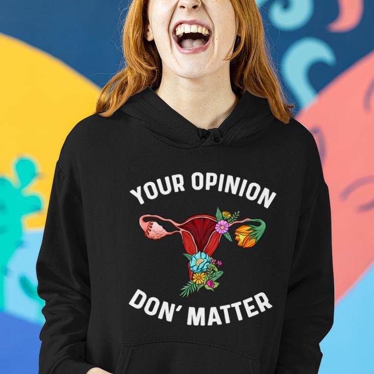 My Body Uterus Floral Hysterectomy Feminist Right Avocate Gift Women Hoodie Gifts for Her