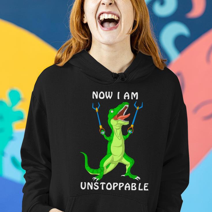 Now I Am Unstoppable Dinosaur Women Hoodie Gifts for Her