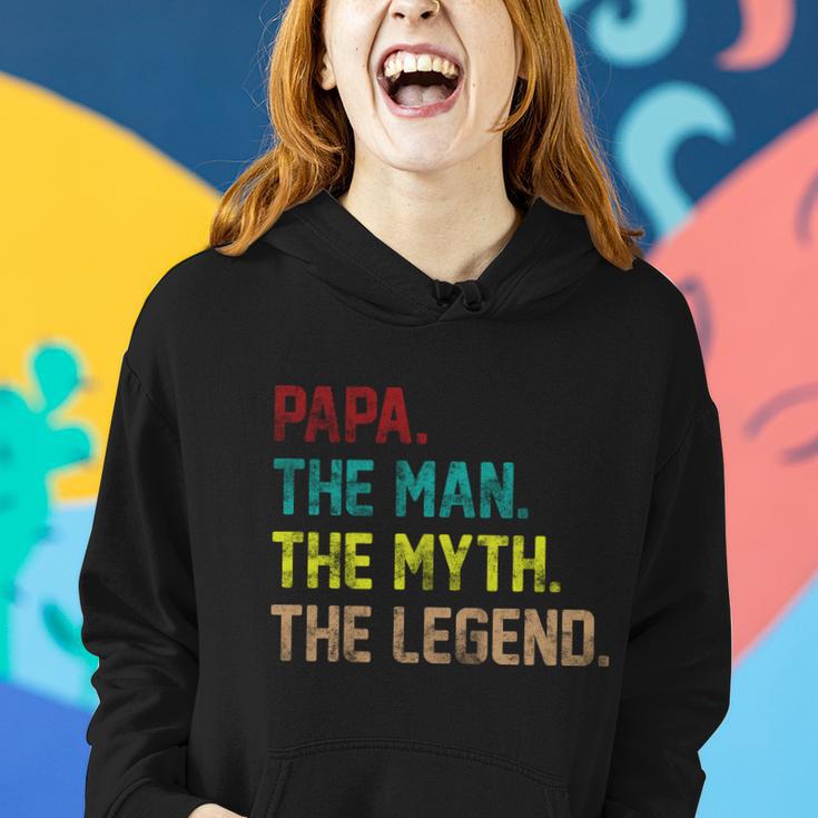 Papa The Man The Myth The Legend Vintage Tshirt Women Hoodie Gifts for Her