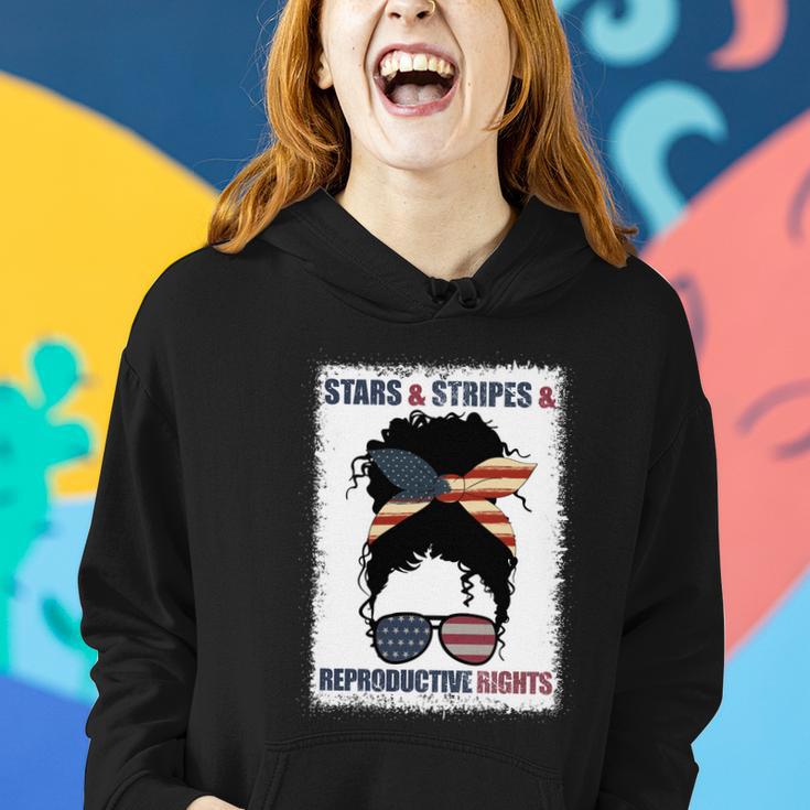 Patriotic 4Th Of July Stars Stripes And Reproductive Rights Meaningful Gift Women Hoodie Gifts for Her