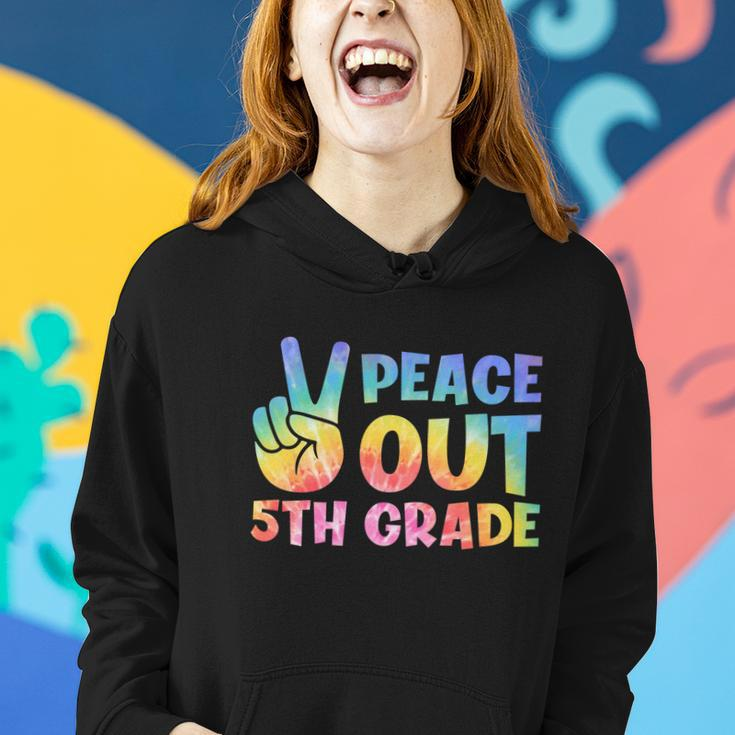 Peace Out 5Th Grade 2022 Graduate Happy Last Day Of School Funny Gift Women Hoodie Gifts for Her
