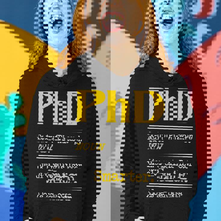 Phd Graduate Phd Graduation Doctorate Degree Definition Women Hoodie Graphic Print Hooded Sweatshirt Gifts for Her