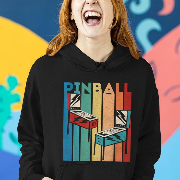Pinball Retro Vintage Multiball Pinball Machine Arcade Game Women Hoodie Gifts for Her