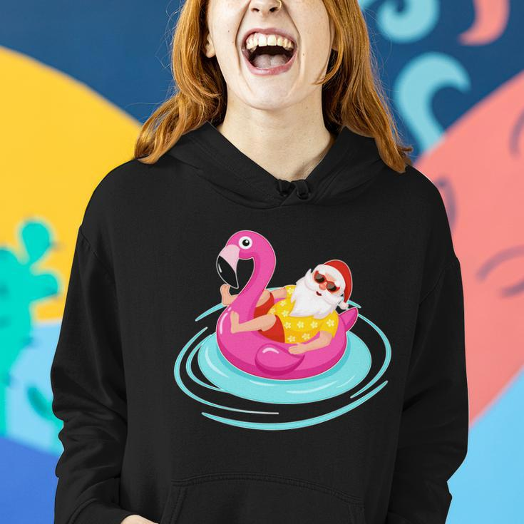 Pool Party Santa Christmas In July Women Hoodie Gifts for Her