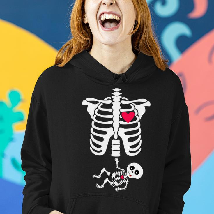 Pregnant Skeleton Ribcage With Baby Costume Women Hoodie Gifts for Her