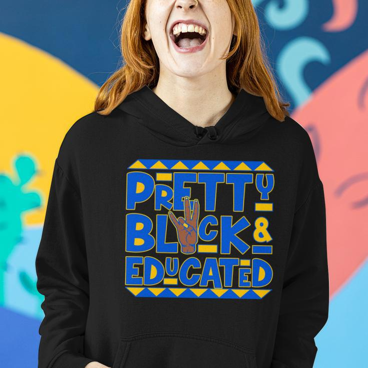 Pretty Black And Educated Sigma Gamma Rho Hand Sign Women Hoodie Gifts for Her