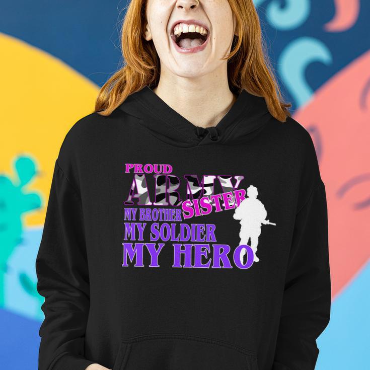 Proud Army Sister My Brother Soldier Hero Tshirt Women Hoodie Gifts for Her