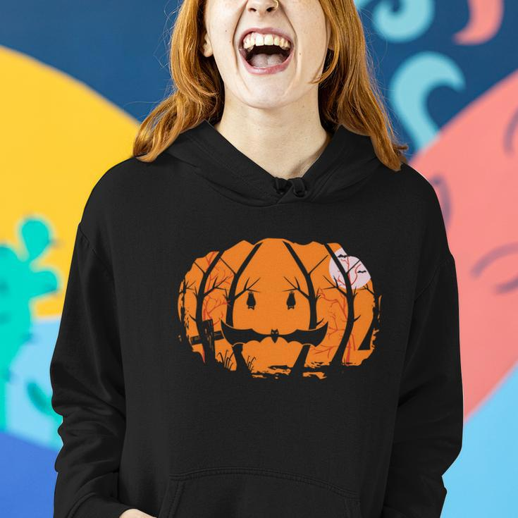 Pumpkin Bat Funny Halloween Quote Women Hoodie Gifts for Her