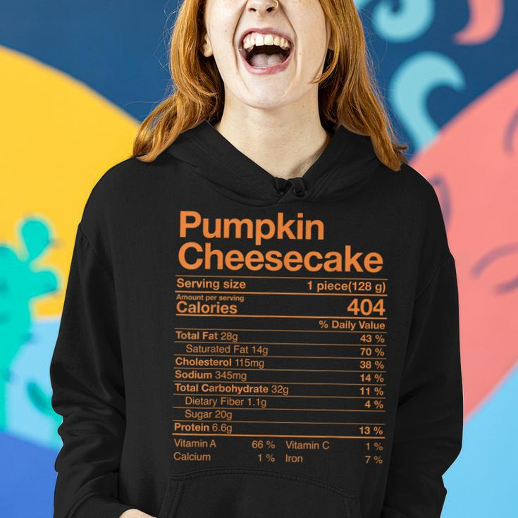 Pumpkin Cheesecake Nutrition Facts Thanksgiving Turkey Day V2 Women Hoodie Gifts for Her