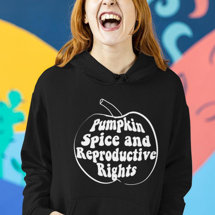 Pumpkin Spice And Reproductive Rights Fall Feminist Choice Gift V6 Women Hoodie Gifts for Her