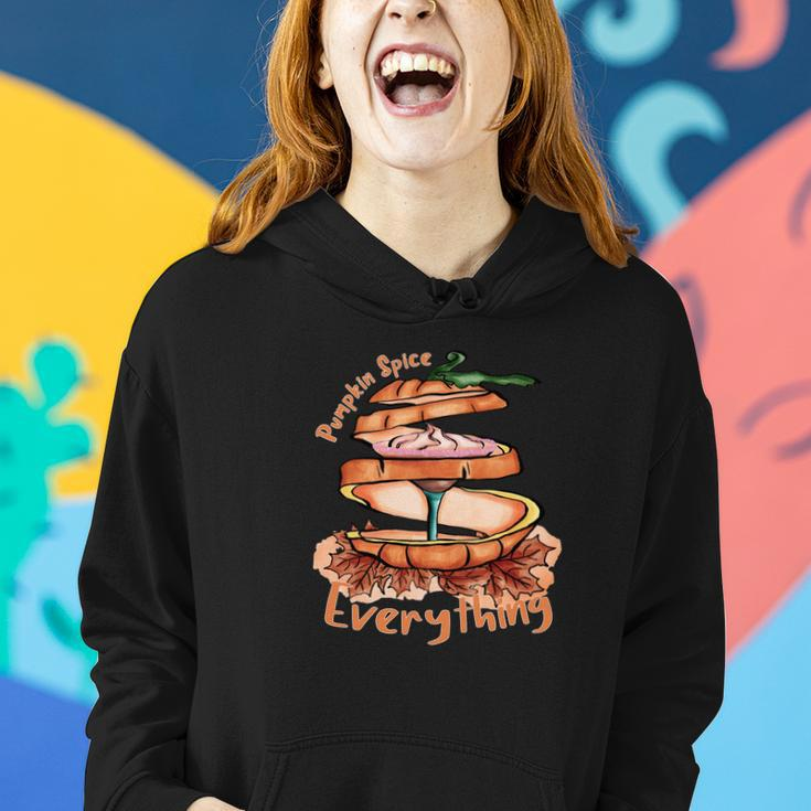 Pumpkin Spice Everything Fall Weather Women Hoodie Graphic Print Hooded Sweatshirt Gifts for Her