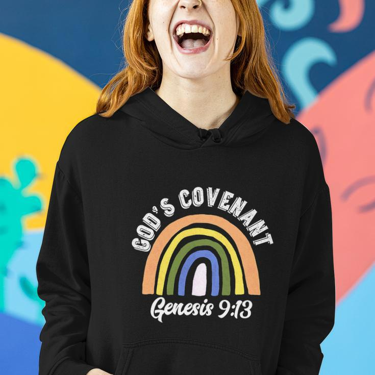 Rainbow Gods Covenant Bible Funny Christian Lover Women Hoodie Gifts for Her
