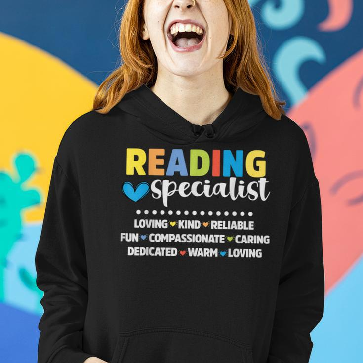 Reading Teacher Literacy Coach Cute Reading Specialist Women Hoodie Gifts for Her