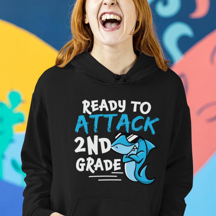 Ready To Attack 2Nd Grade Back To School First Day Of School Women Hoodie Gifts for Her