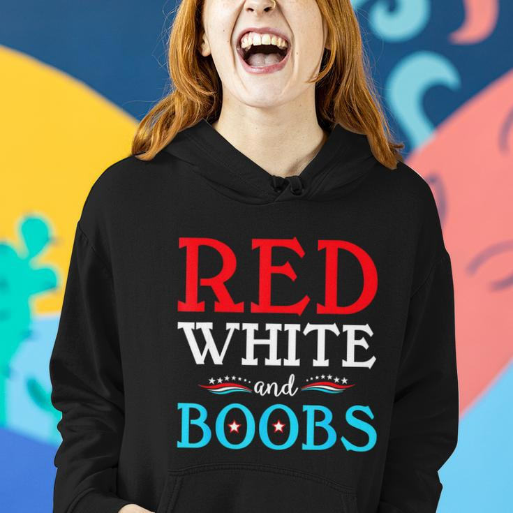 Red White And Boobs 4Th Of July Quote Independence Day Women Hoodie Gifts for Her