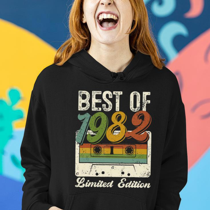 Retro Best Of 1982 Cassette Tape 40Th Birthday Decorations Women Hoodie Gifts for Her