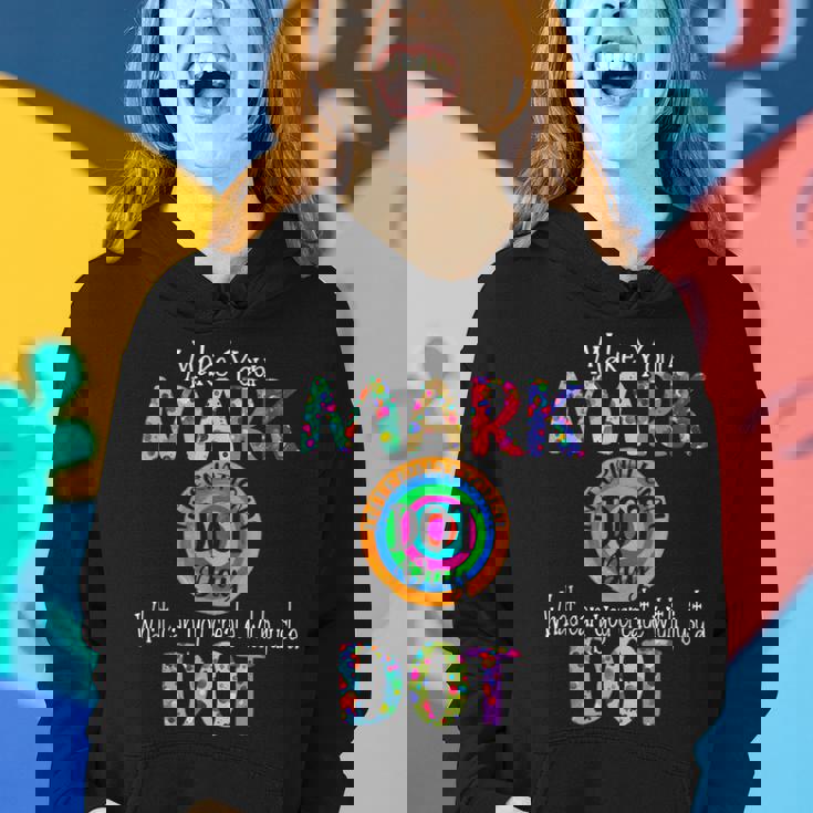 Retro Make Your Mark Happy International Dot Day Colorful Women Hoodie Graphic Print Hooded Sweatshirt Gifts for Her