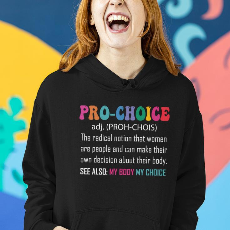 Retro Pro Choice Definition Feminist Rights Funny Vintage Gift Women Hoodie Gifts for Her
