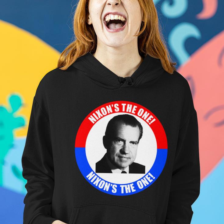 Retro Richard Nixon Nixons The One Presidential Campaign Women Hoodie Gifts for Her