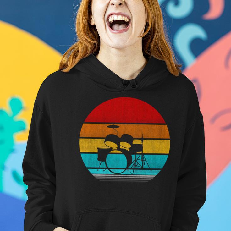 Retro Vintage Drum Women Hoodie Gifts for Her