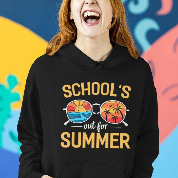 Schools Out For Summer Funny Happy Last Day Of School Gift Women Hoodie Gifts for Her