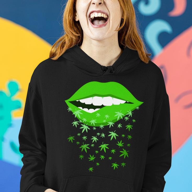Sexy Lips Cannabis Marijuana Weed Tshirt Women Hoodie Gifts for Her