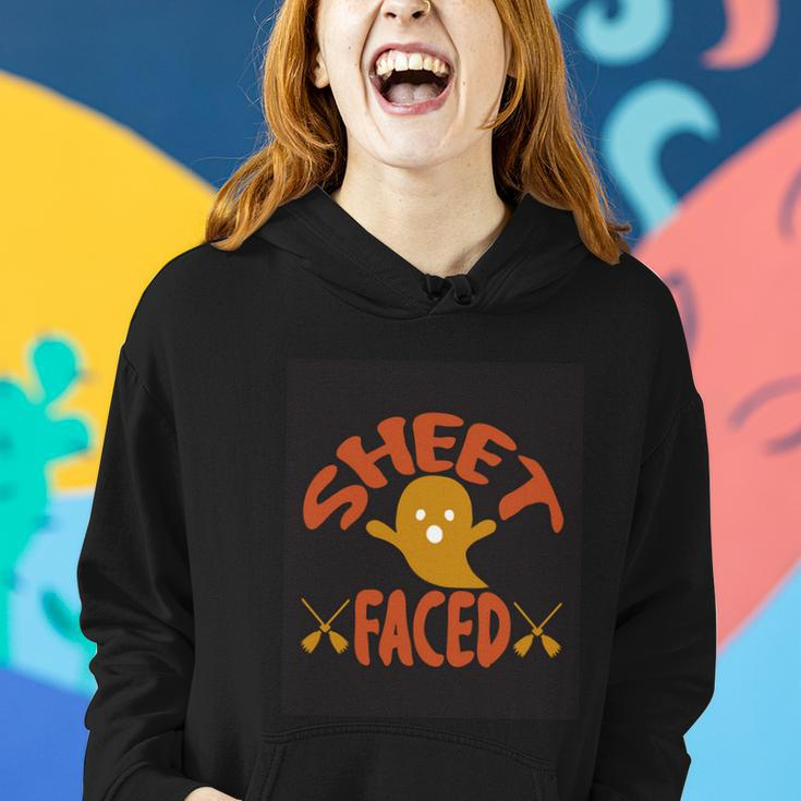 Sheet Faced Ghost Halloween Quote Women Hoodie Gifts for Her
