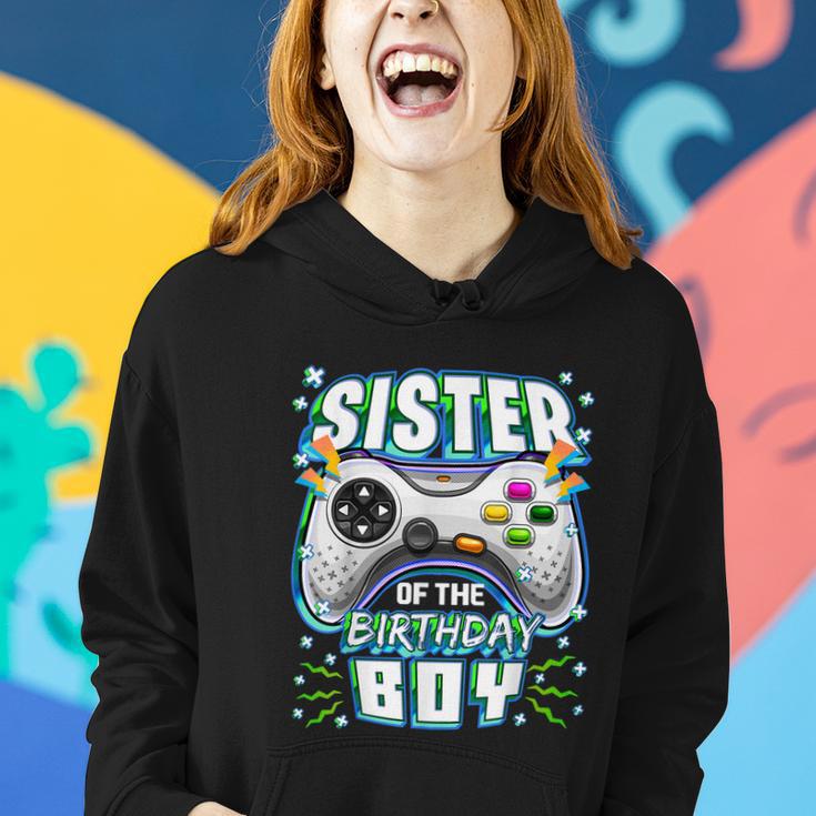 Sister Of The Birthday Boy Matching Video Gamer Party Women Hoodie Gifts for Her