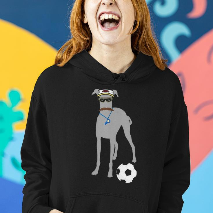 Soccer Gift Idea Fans- Sporty Dog Coach Hound Women Hoodie Gifts for Her