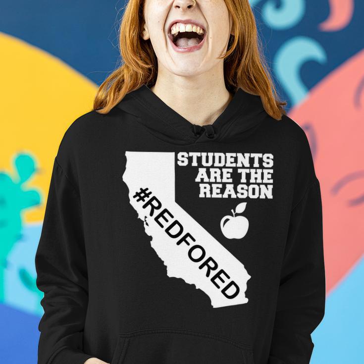 Students Are The Reason Red For Ed California Teacher Women Hoodie Gifts for Her