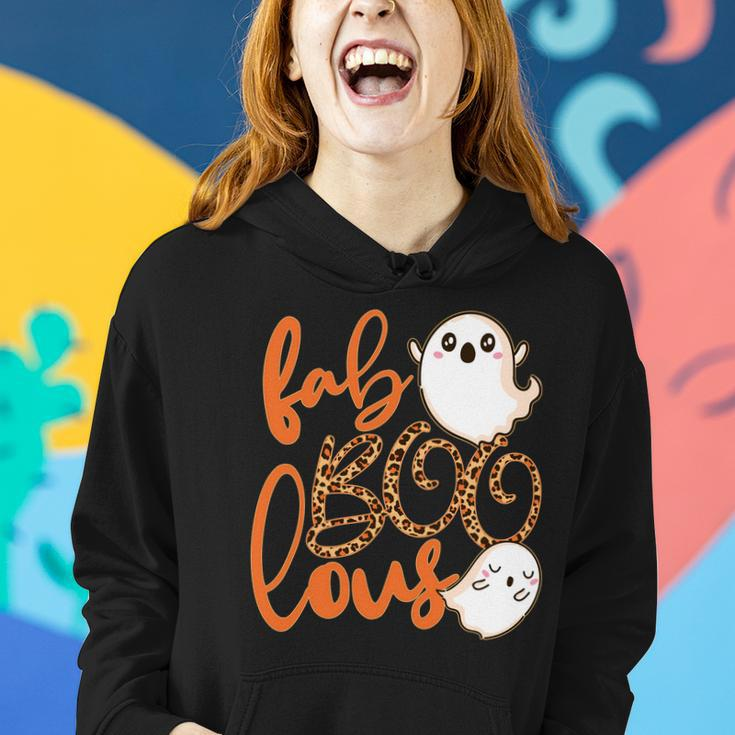 Stylish Leopard Halloween Fab-Boo-Lous Ghost Tshirt Women Hoodie Gifts for Her