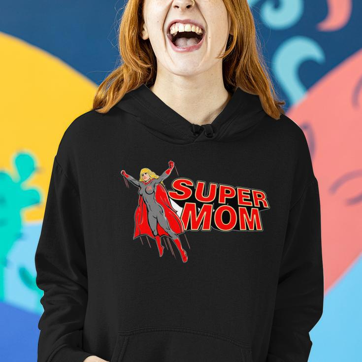 Super Mom Figure T-Shirt Graphic Design Printed Casual Daily Basic Women Hoodie Gifts for Her