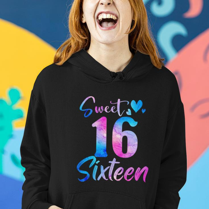 Sweet 16Th Birthday Party Funny Sixteen Years Old Girl Women Hoodie Gifts for Her