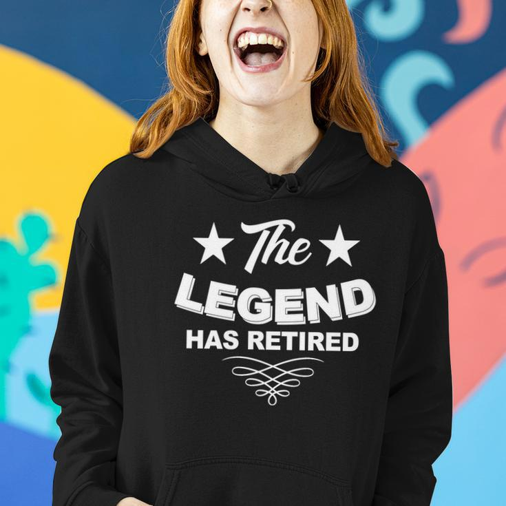 The Legend Has Retired Funny Retirement Gift Women Hoodie Gifts for Her