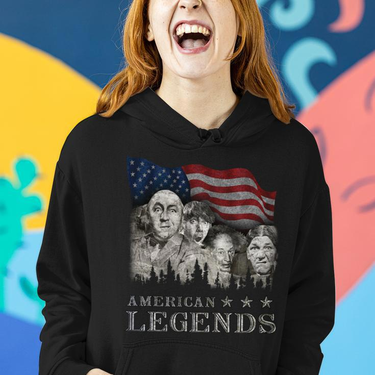 Three Stooges - American Legends Usa Flag Tshirt Women Hoodie Gifts for Her