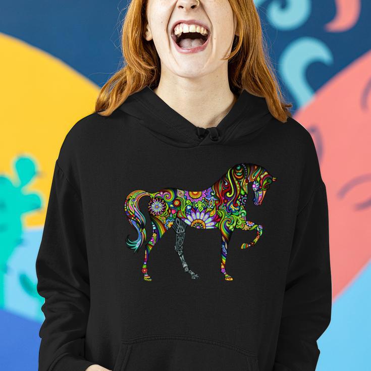 Trippy Cheerful Horse Tshirt Women Hoodie Gifts for Her