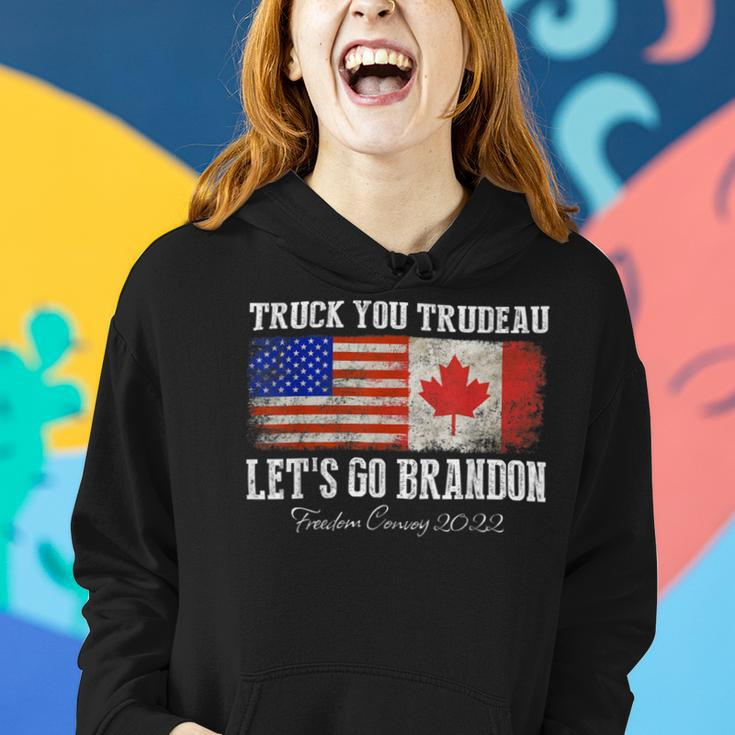 Trucker Truck You Trudeau Lets Go Brandon Freedom Convoy Truckers Women Hoodie Gifts for Her