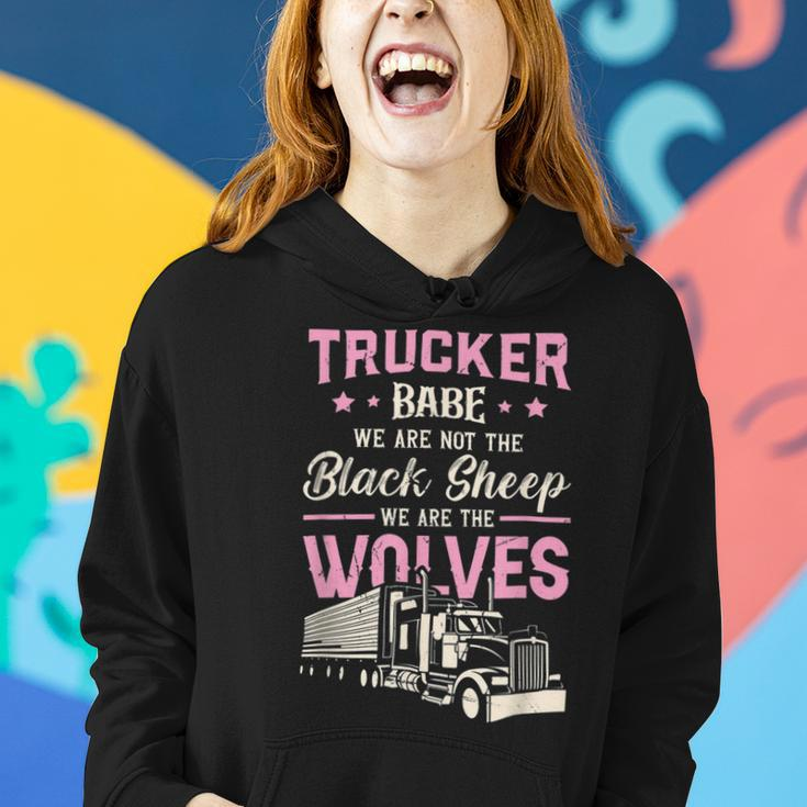Trucker Trucker We Are Not The Black Sheep We Are The Wolv Trucker Women Hoodie Gifts for Her