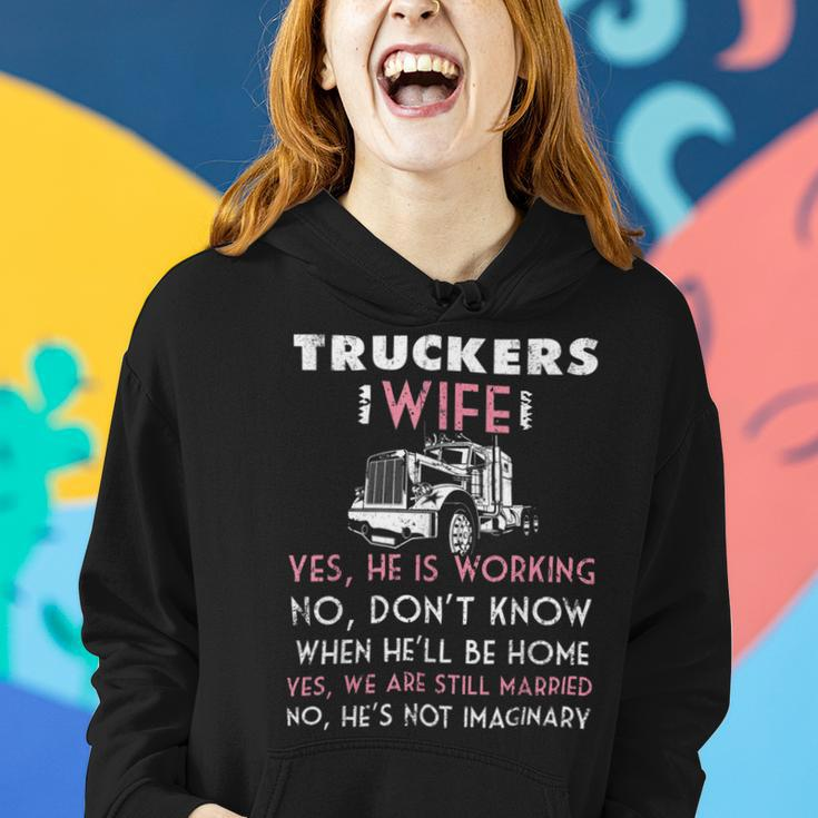 Trucker Trucker Wife Shirt Not Imaginary Truckers WifeShirts Women Hoodie Gifts for Her