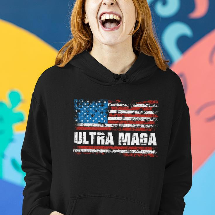 Ultra Maga Distressed United States Of America Usa Flag Tshirt Women Hoodie Gifts for Her