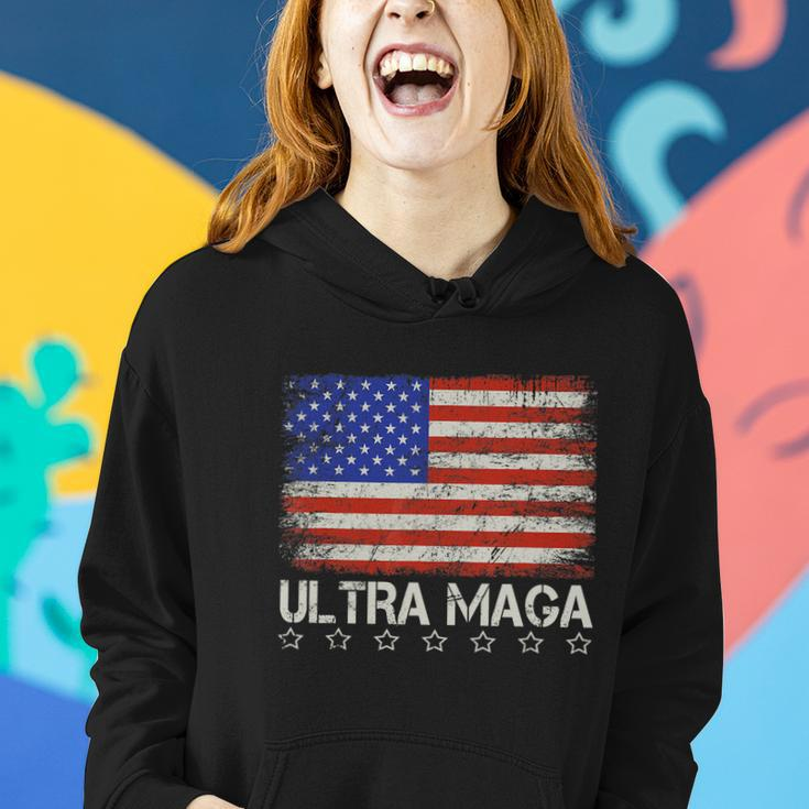 Ultra Maga Shirt Maga King Funny Anti Biden Us Flag Pro Trump Trendy Tshirt V2 Women Hoodie Gifts for Her