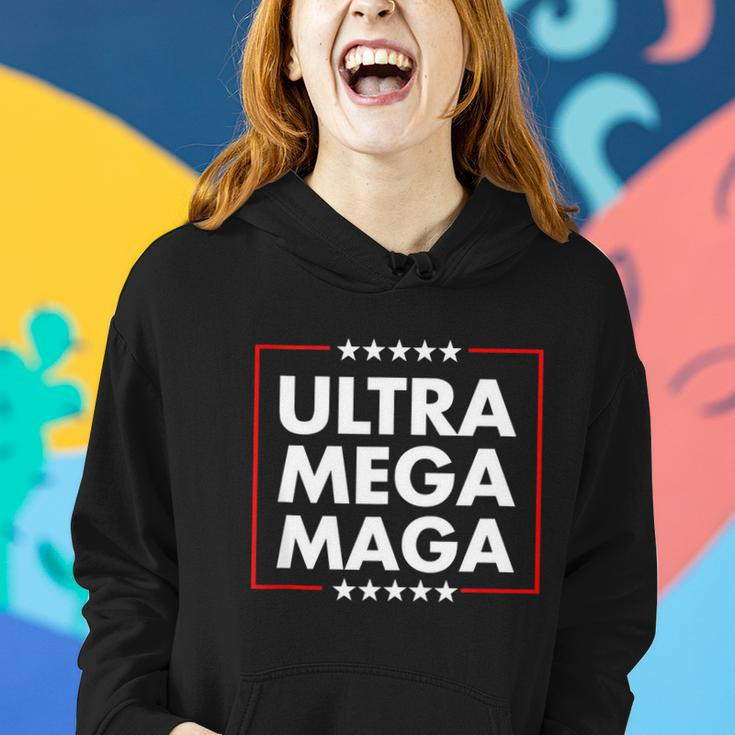 Ultra Mega Maga Trump Liberal Supporter Republican Family Women Hoodie Gifts for Her