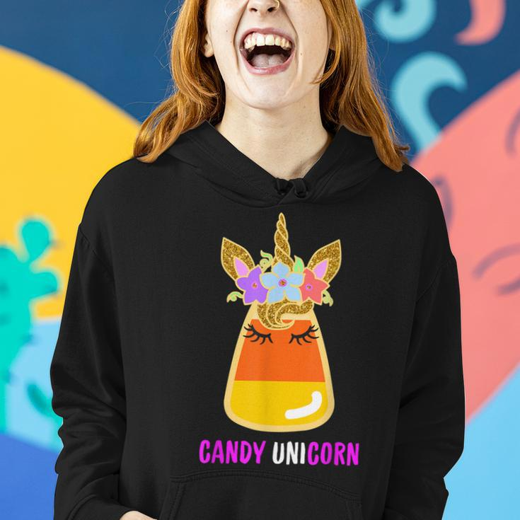 Unicorn Candy Corn Halloween Trick Or Treat Party Girl Gifts Women Hoodie Gifts for Her