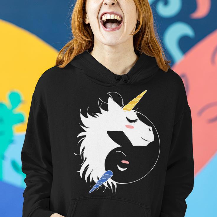 Unicorn Ying Yang Women Hoodie Gifts for Her