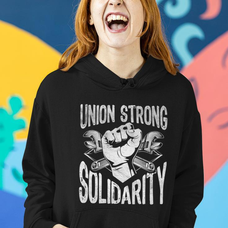 Union Strong Solidarity Labor Day Worker Proud Laborer Gift V2 Women Hoodie Gifts for Her