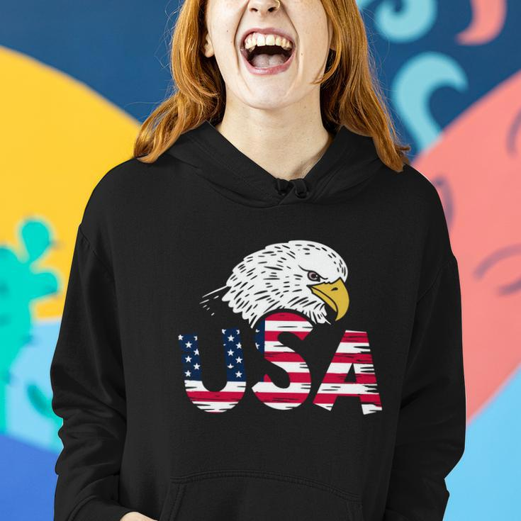 Usa American Flag Eagle For Patriotic Gift Women Hoodie Gifts for Her