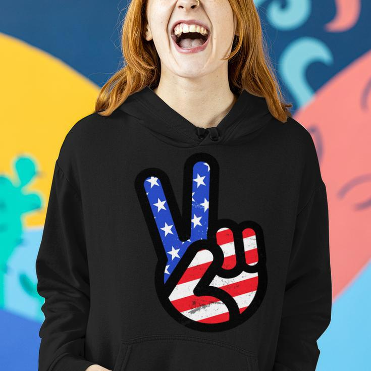 Usa Peace Sign Women Hoodie Gifts for Her