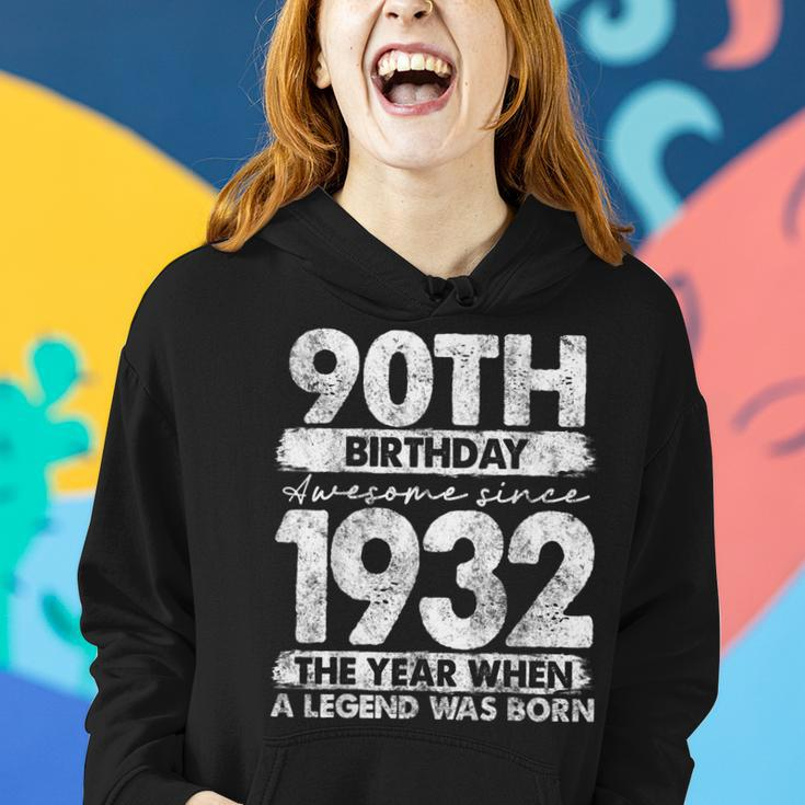 Vintage 1932 Limited Edition 1932 90 Years Old 90Th Birthday Women Hoodie Gifts for Her
