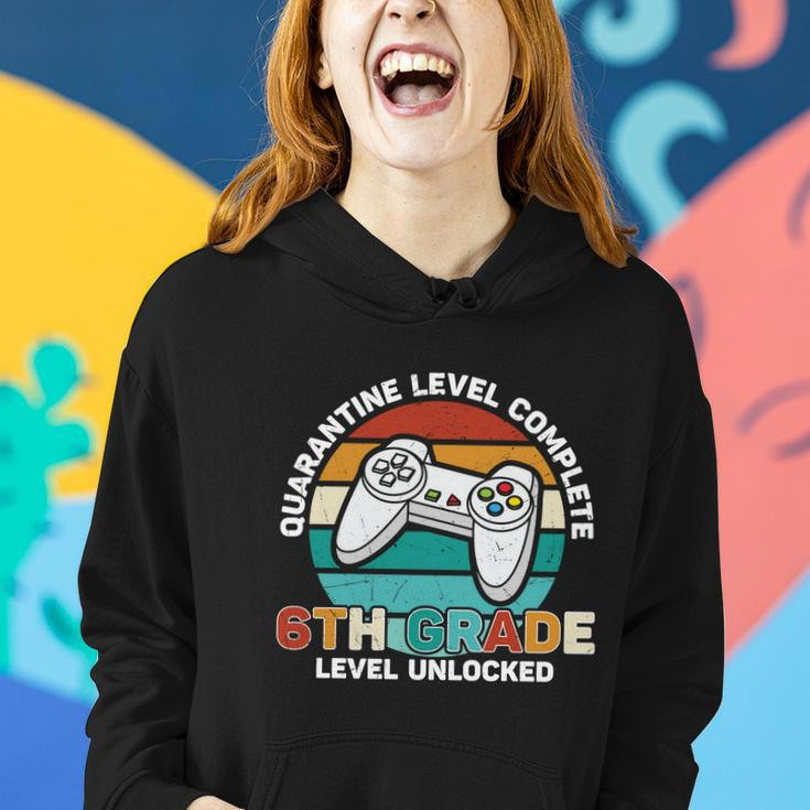 Vintage 6Th Grade Level Unlocked First Day Of School Back To School Women Hoodie Gifts for Her